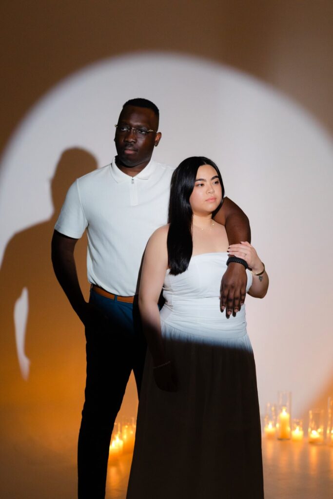 Surprise wedding proposal in studio at Jax Mini Sessions Studio
