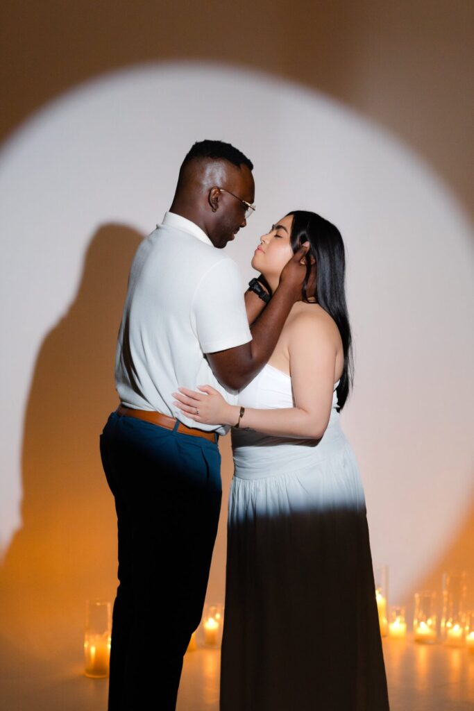 Surprise wedding proposal in studio at Jax Mini Sessions Studio