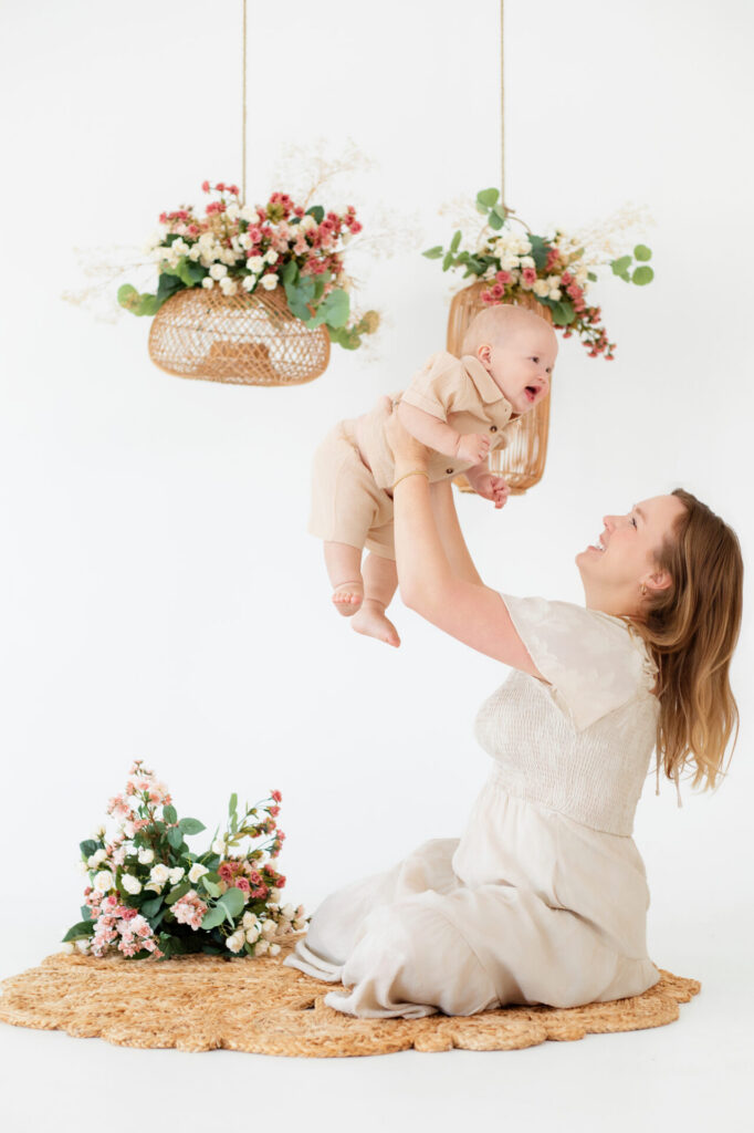 Mom and infant toddler photo session studio photography Jacksonville FL for Mother's Day