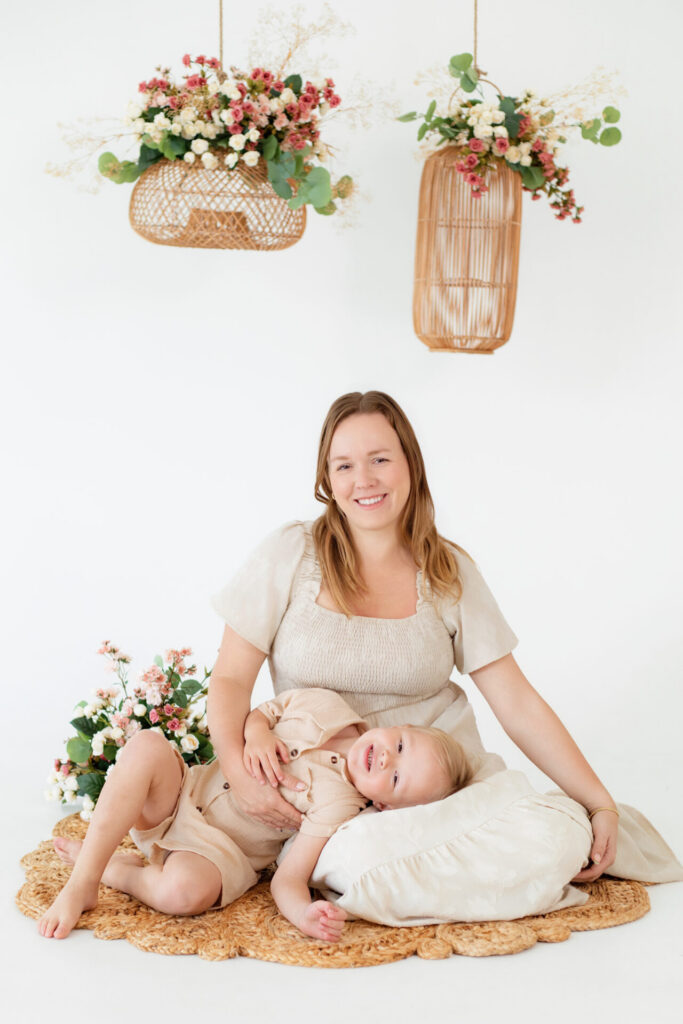Mother's Day photo session natural light studio in Jacksonville mom and son