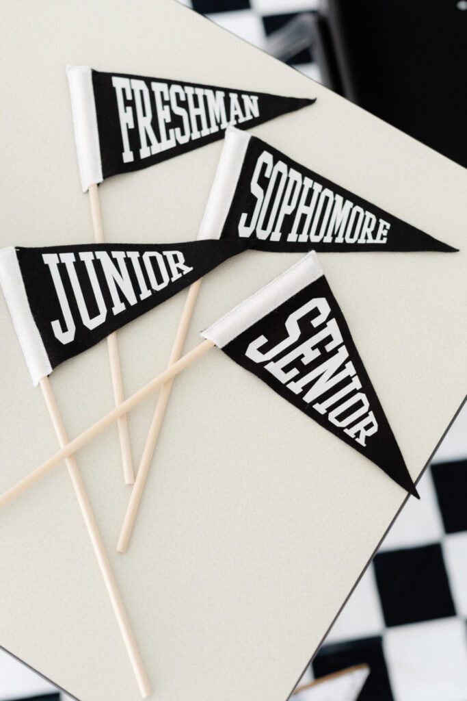 Jacksonville FL high school pennants for freshman, sophomore, junior, and senior students going back to school